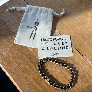 Men's Studebaker Signature Brass Link Bracelet